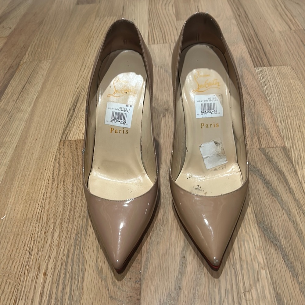 Christian Louboutin Nude Leather So Kate Pumps